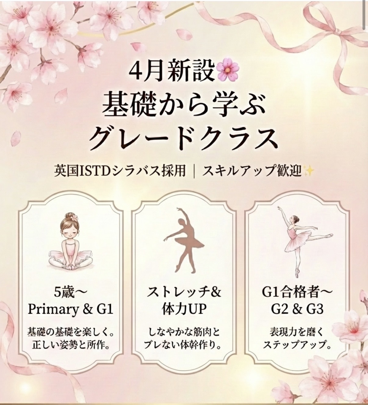 日曜開講🌸グレードクラス